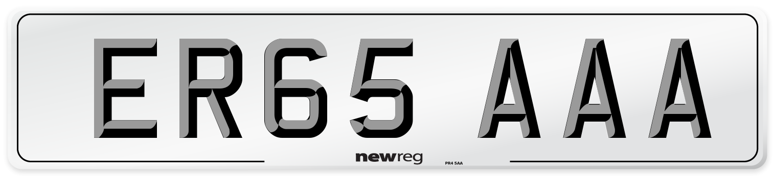 ER65 AAA Number Plate from New Reg